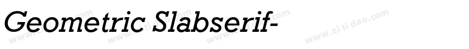 Geometric Slabserif字体转换